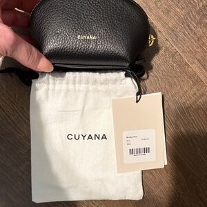 Cuyana Black Mini Leather Bag